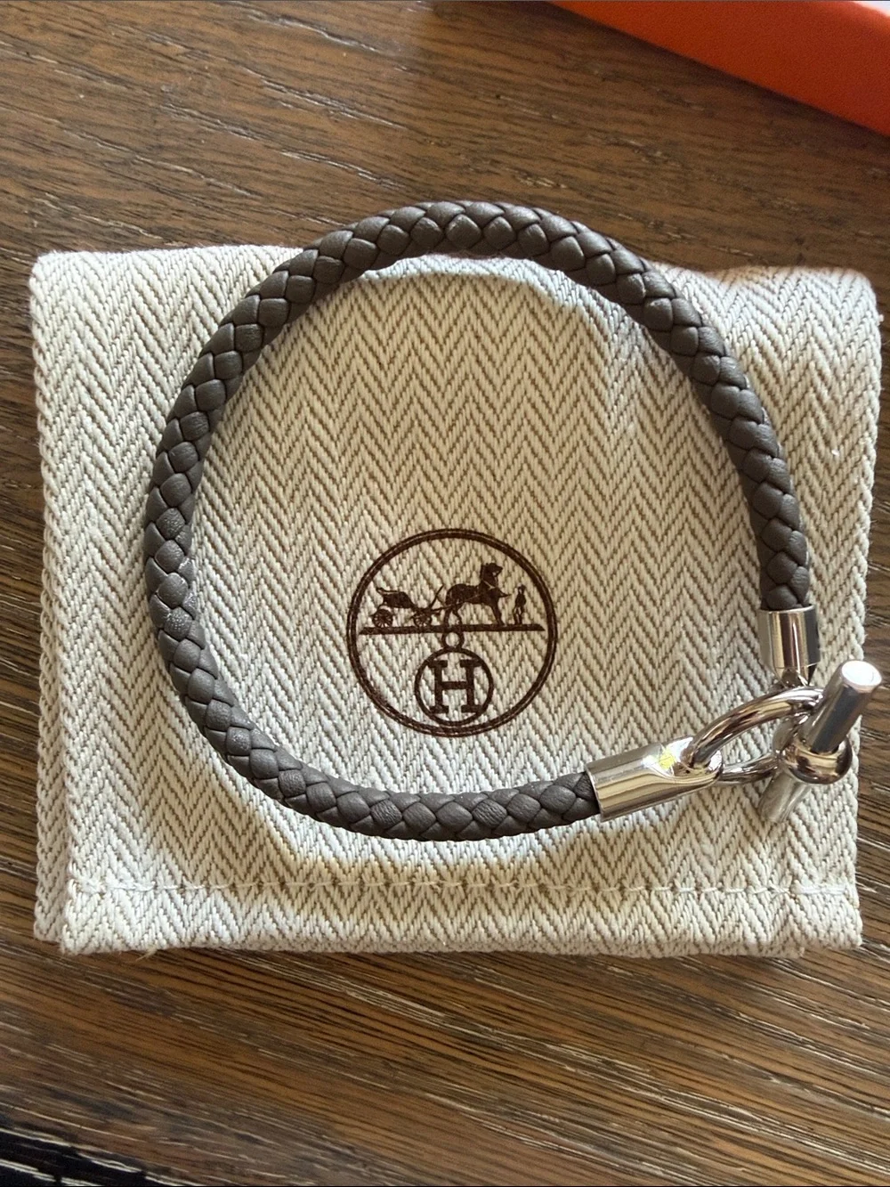 Hermes Braided Leather Men's Bracelet